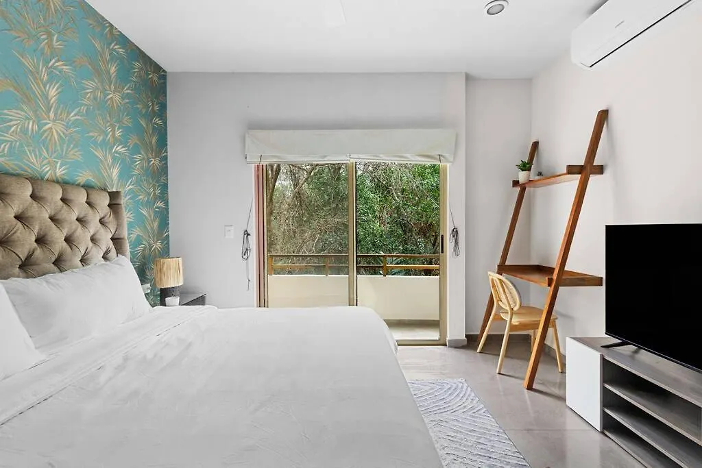Stylish 2Bd Condo In Prime Location With Balcony Tulum Apartment